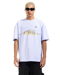 Printed T-shirt printed In White