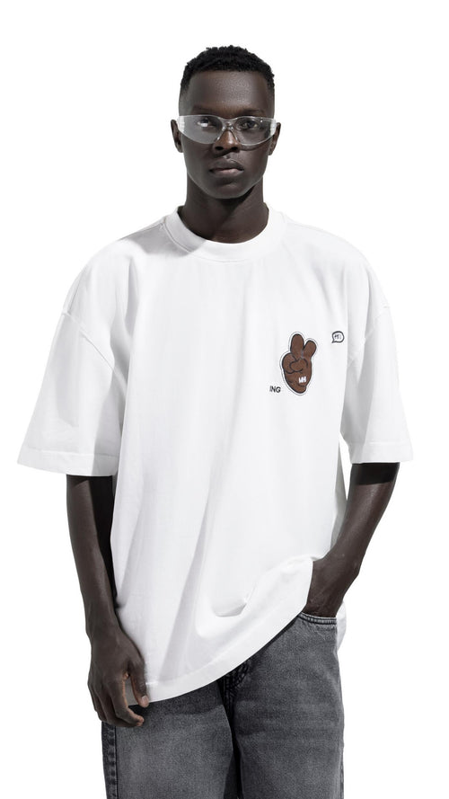 Box Fit Peace Sign T-Shirt