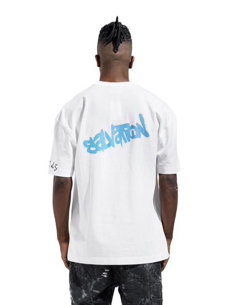 Box Fit Colored Back Print T-Shirt