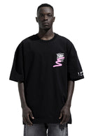 Box Fit Colored Back Print T-Shirt