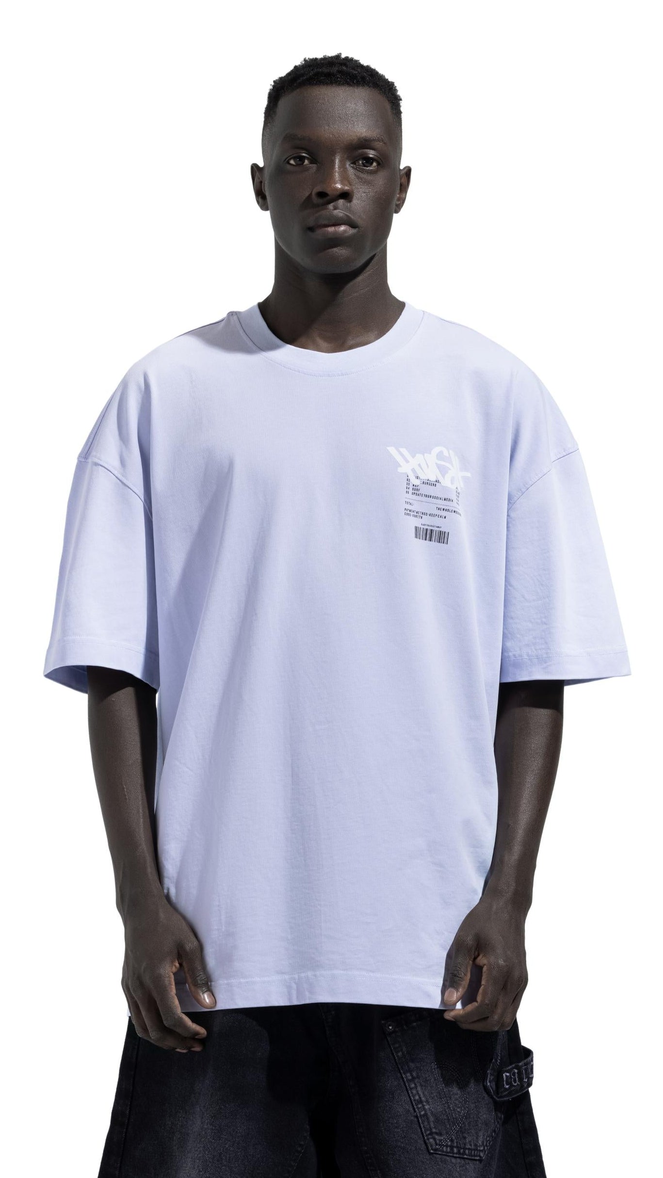Box Fit Front and Back Printed T-Shirt