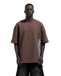 Box fit Brown Hyper Printed  T-Shirt
