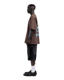 Box fit Brown Hyper Printed  T-Shirt