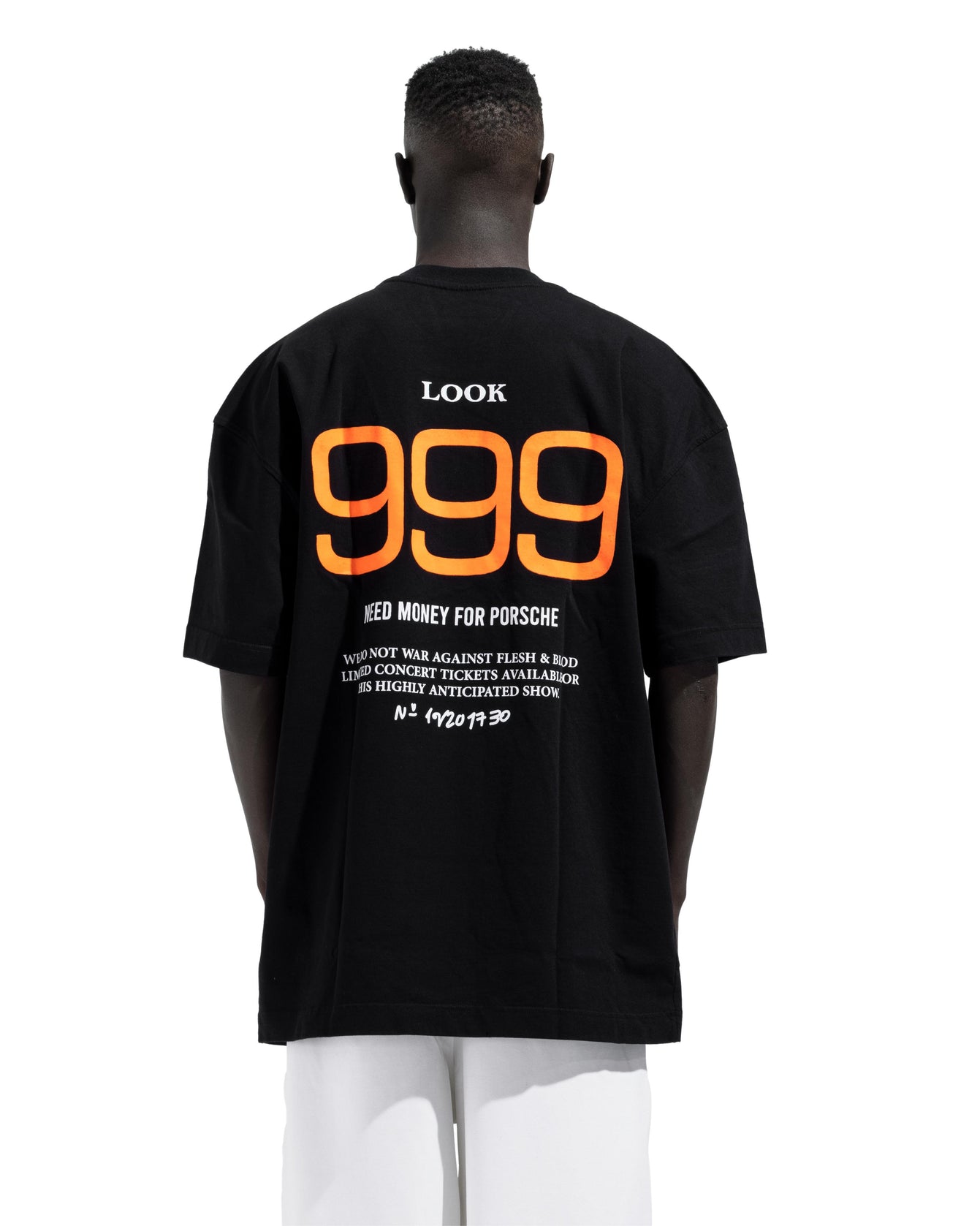Back 999 printed Box fit T-shirt