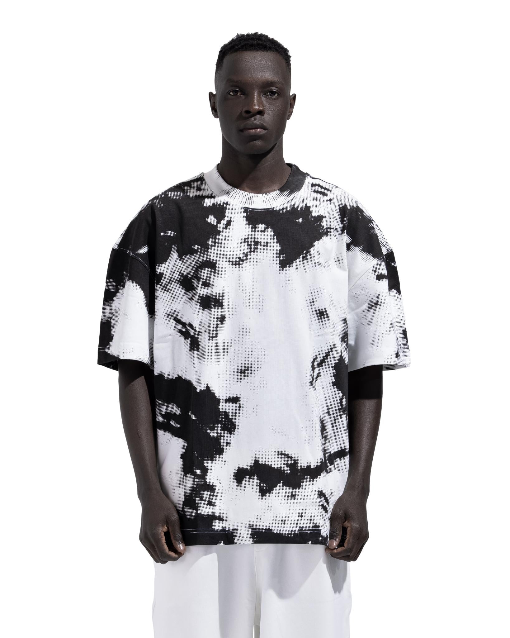 T-tshirt Tie Die In Black