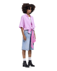 Short Sleeve Shirt In Purple