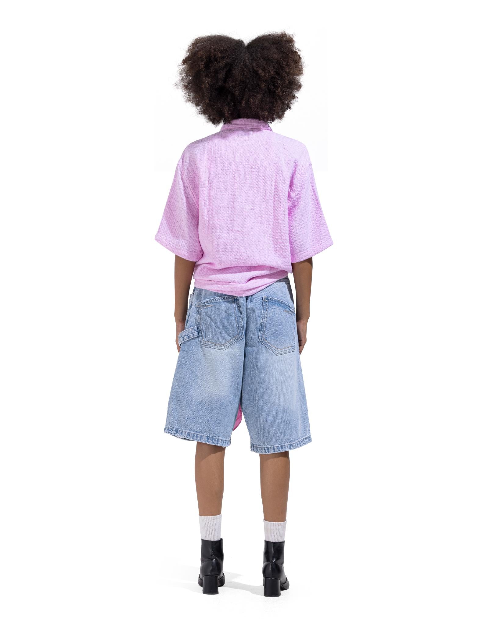 Short Sleeve Shirt In Purple