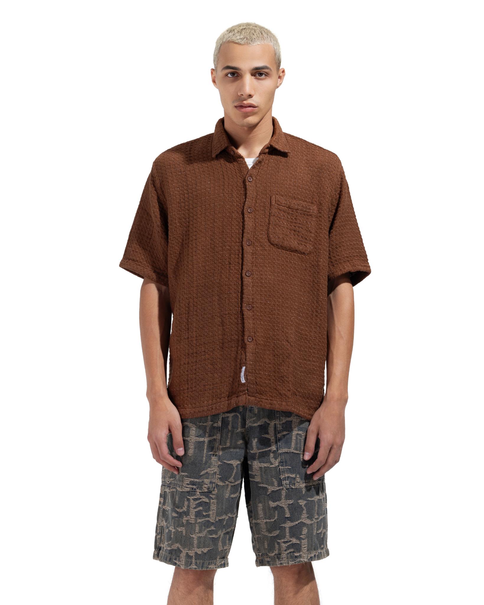 Short Sleeve Shirt In Brown