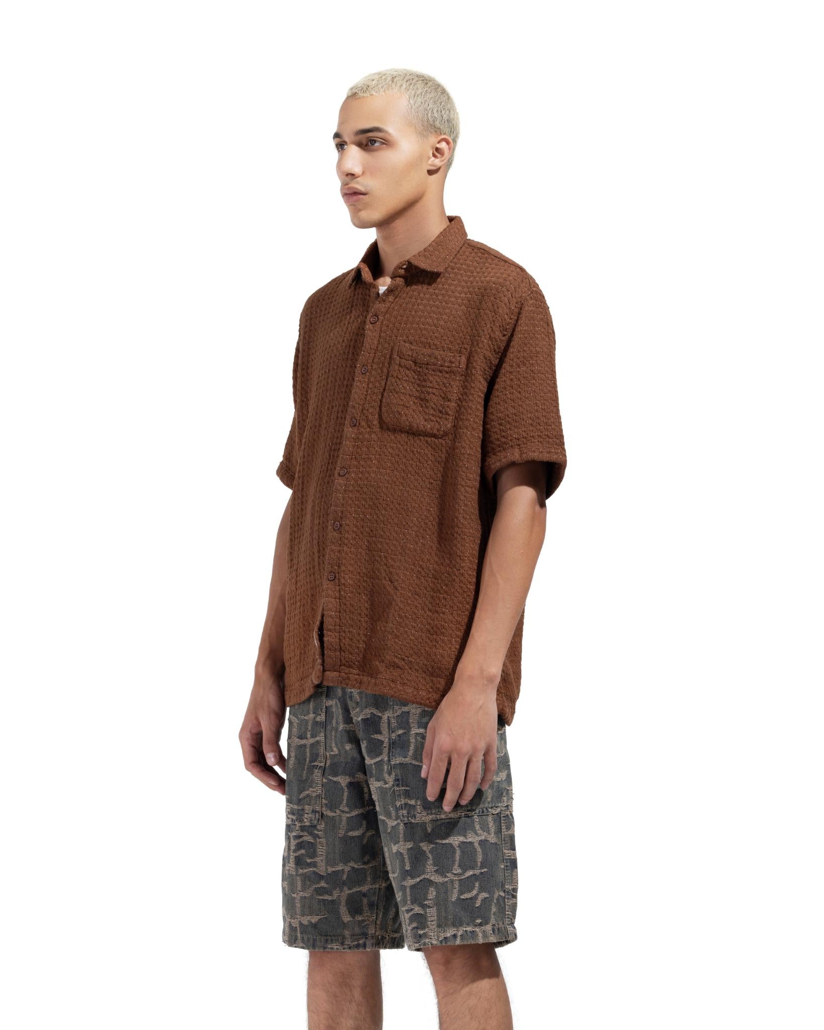 Short Sleeve Shirt In Brown