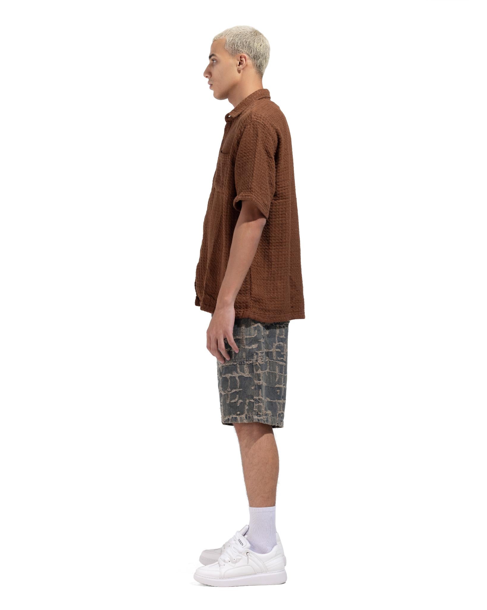 Short Sleeve Shirt In Brown