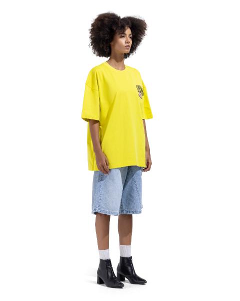 Box Fit Yellow Sound Printed T-Shirt