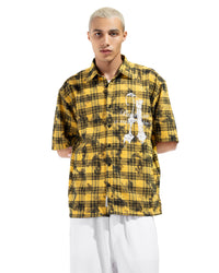 Plaid Graphic Box Fit Shirt