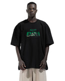 Box fit Green Print T-Shirt