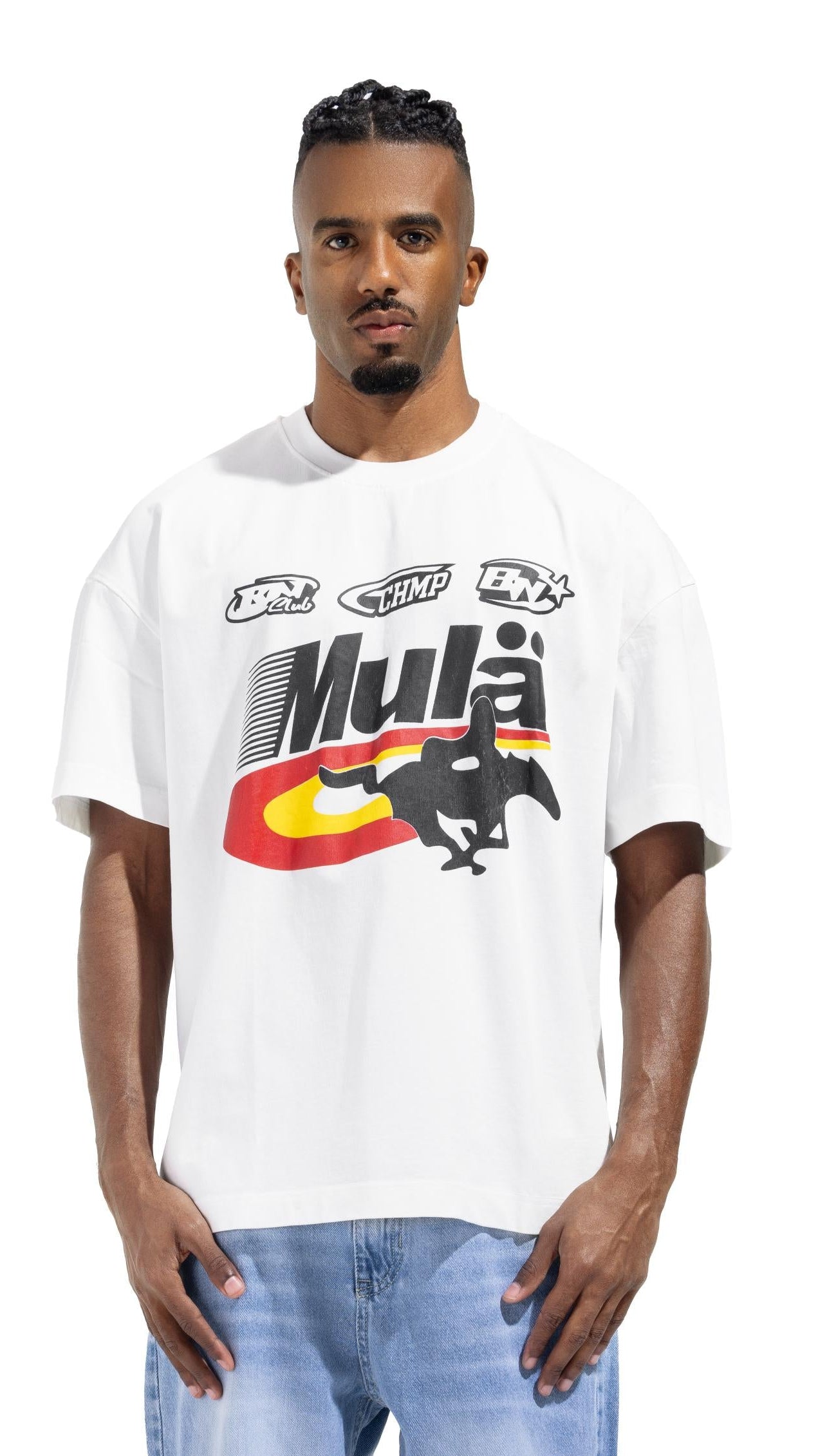 Front and Back Printed Box fit T-shirt