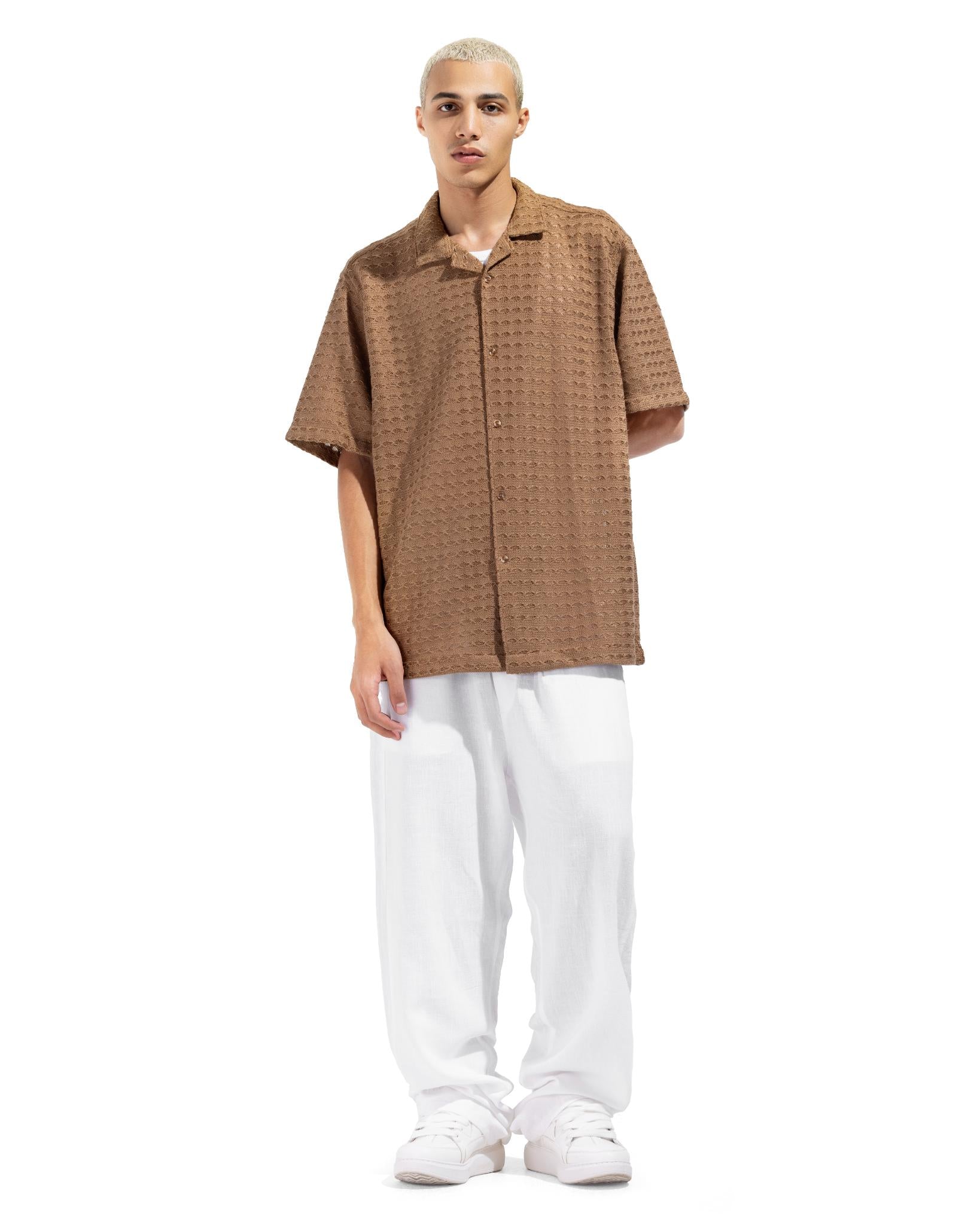 Short Sleeve Shirt In Coffee