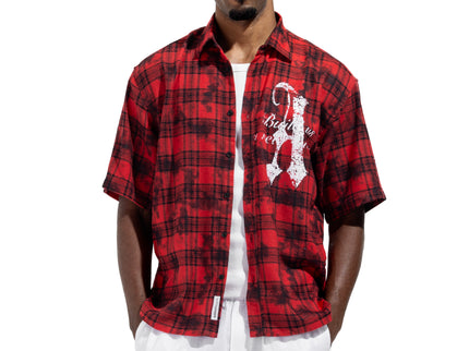Plaid Graphic Box Fit Shirt