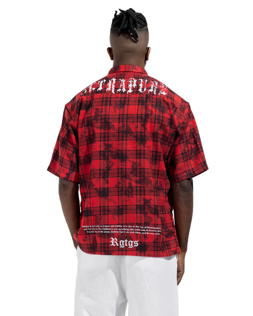 Plaid Graphic Box Fit Shirt