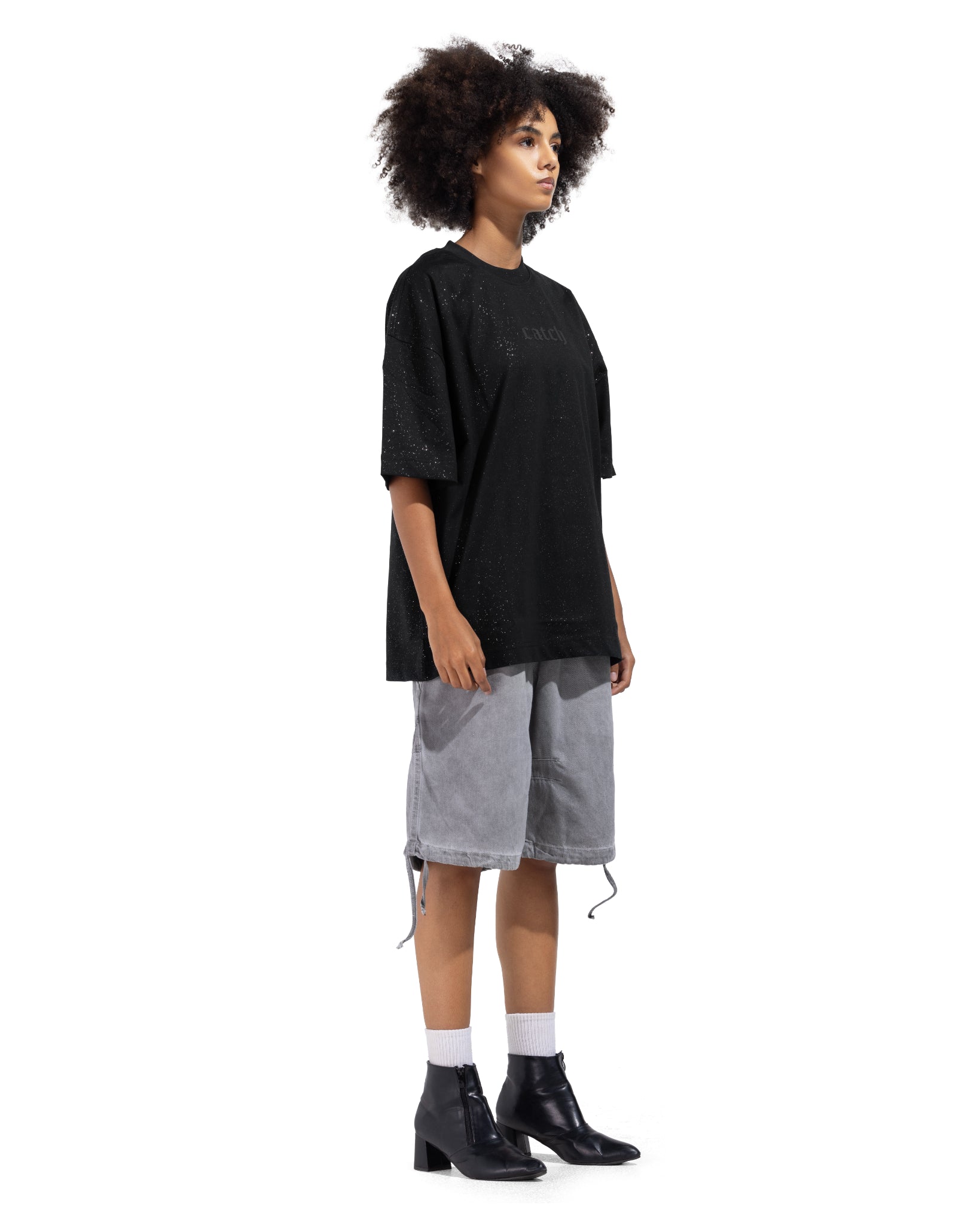 Printed Catch T-Shirt Black