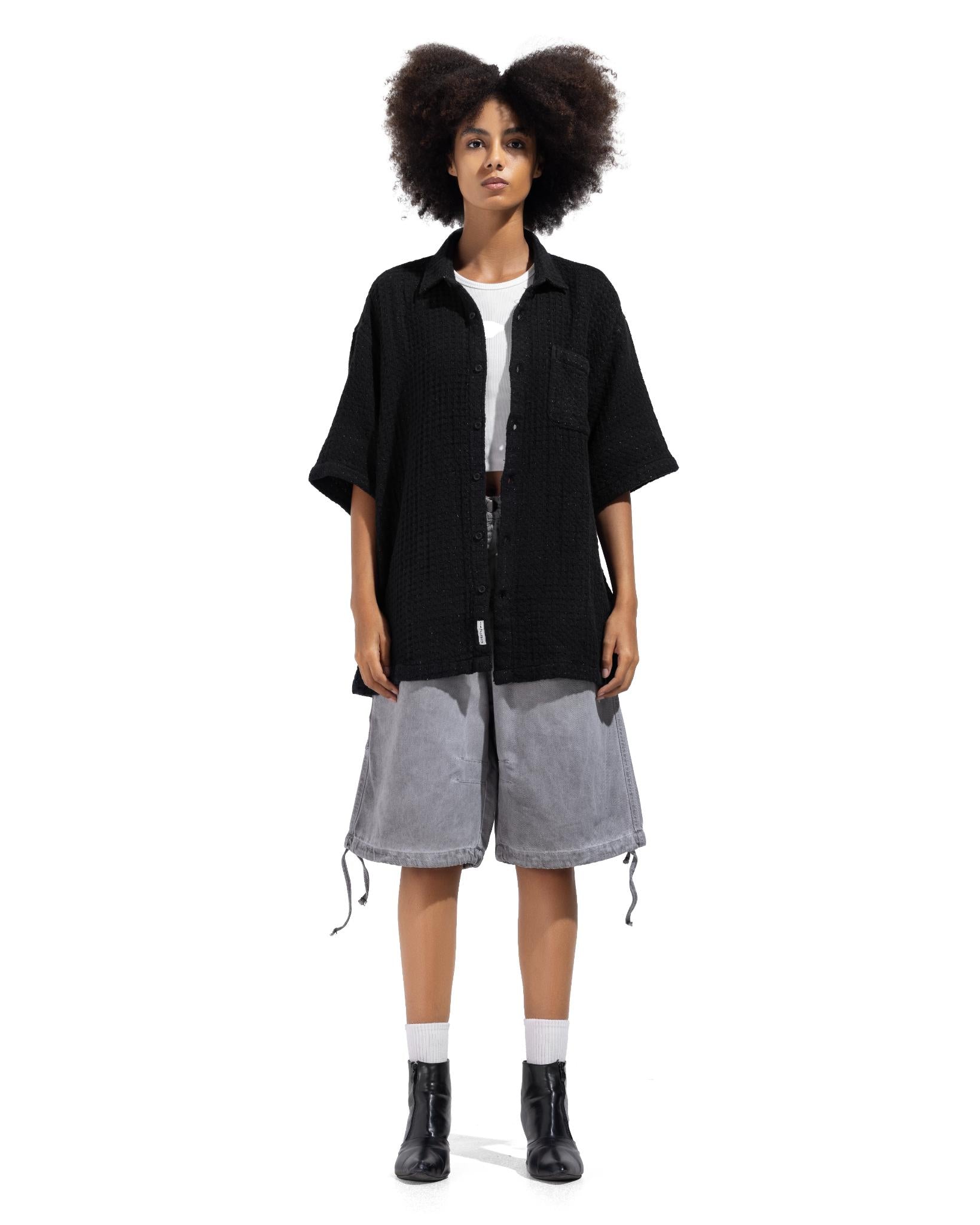 Short Sleeve Shirt In Black