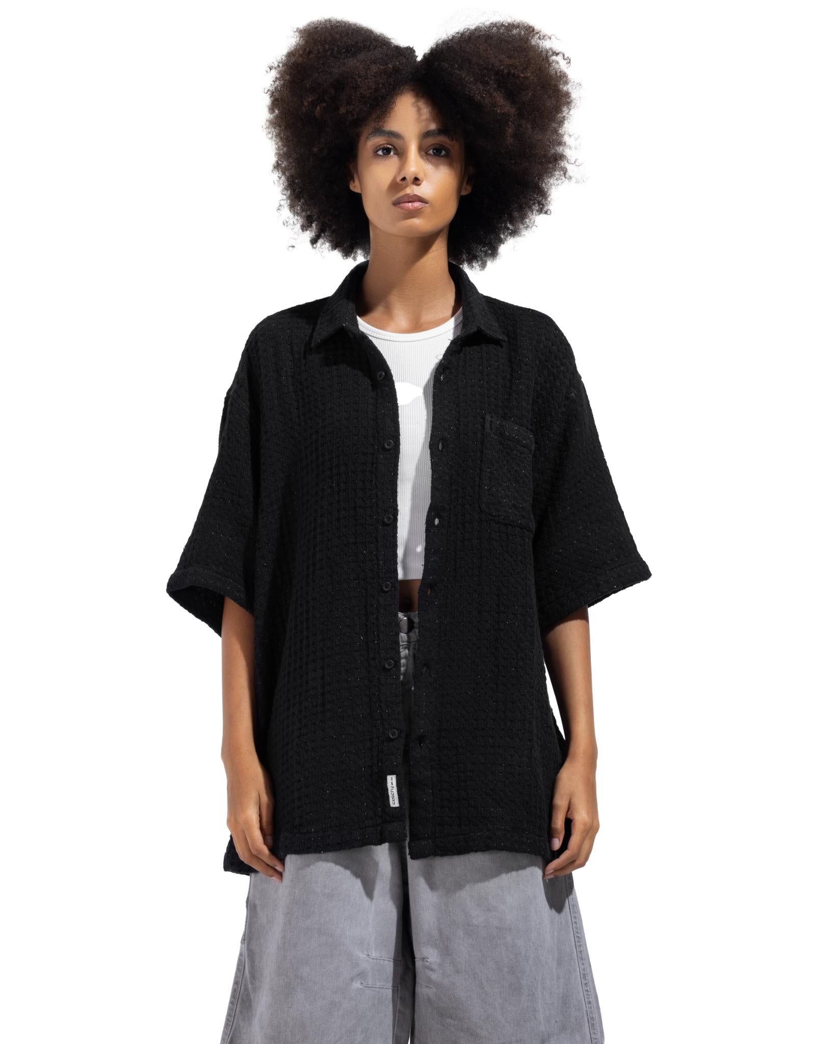 Short Sleeve Shirt In Black