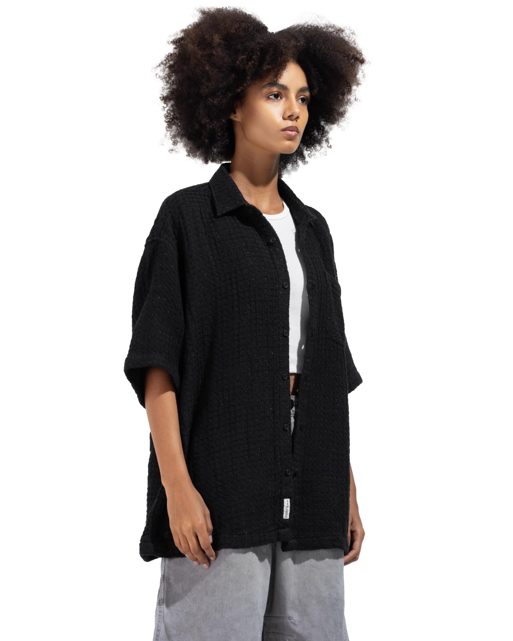 Short Sleeve Shirt In Black