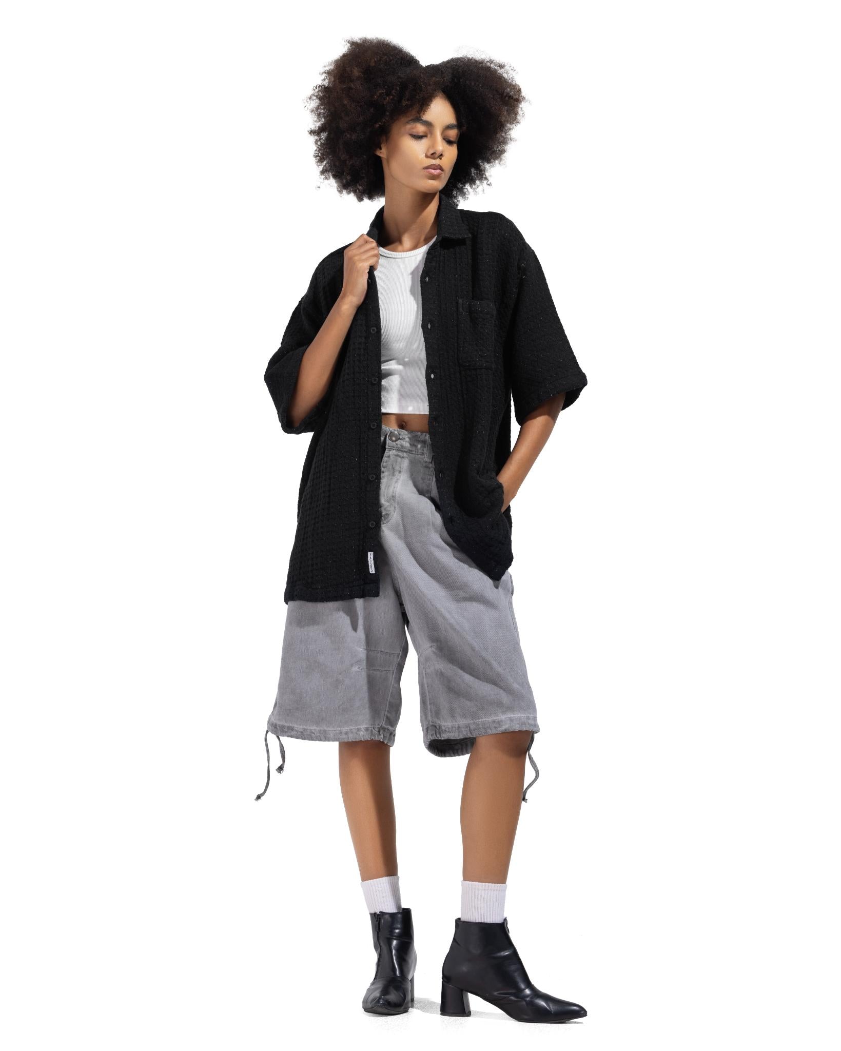 Short Sleeve Shirt In Black