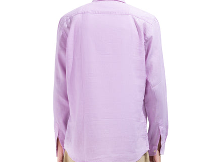 Linen Regular Fit Long Sleeve Shirt - Purple