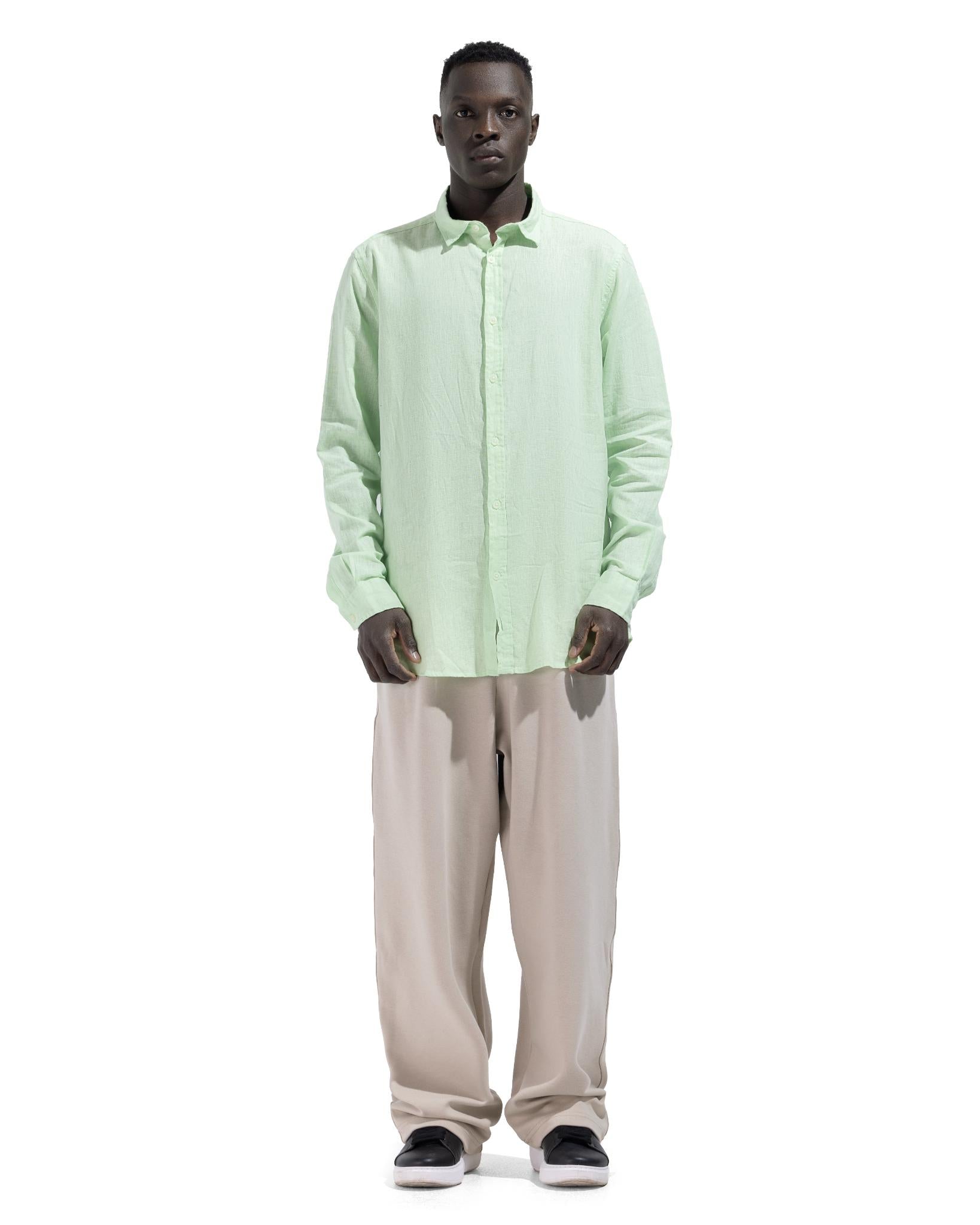 Shirt Bassic In Mint Green