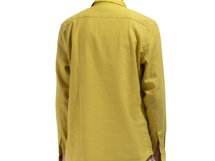 Linen Regular Fit Long Sleeve Shirt - Mustard