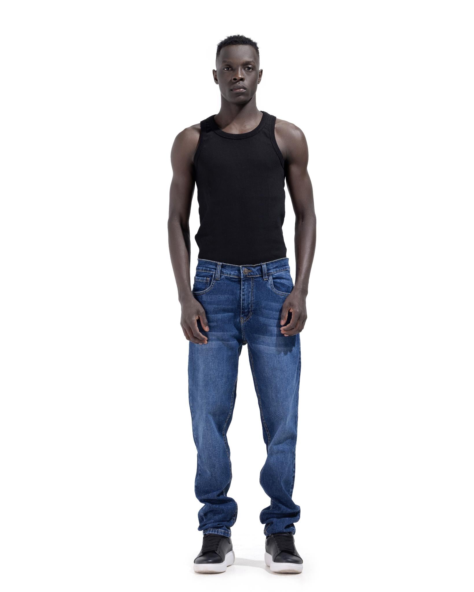 Slim Fit Jeans In Dark Blue