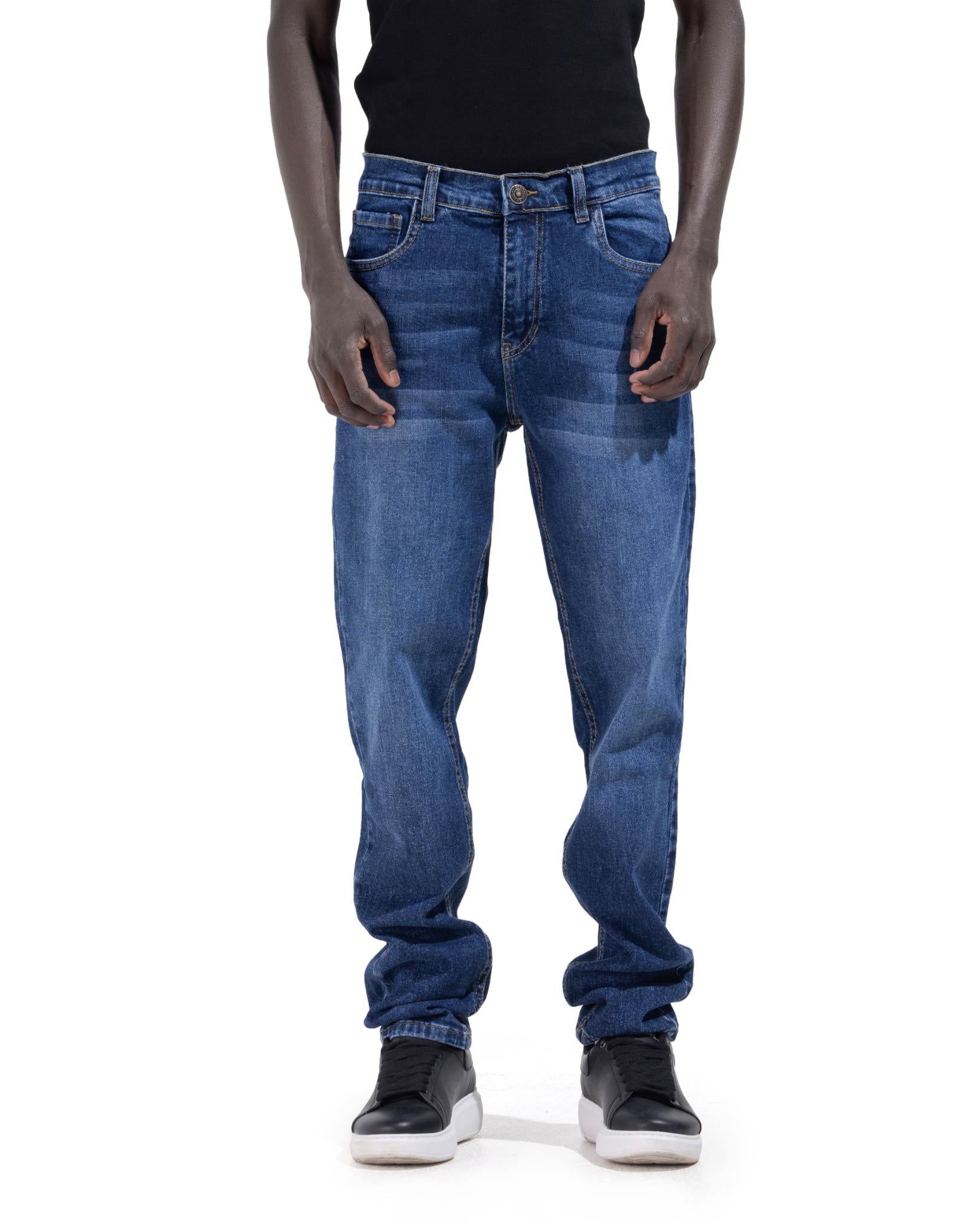 Slim Fit Jeans In Dark Blue
