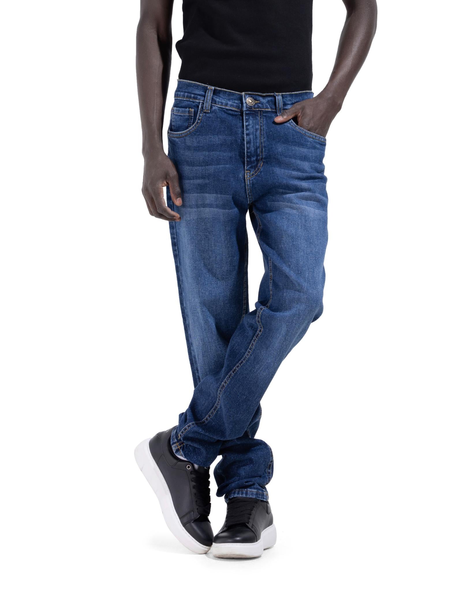 Slim Fit Jeans In Dark Blue