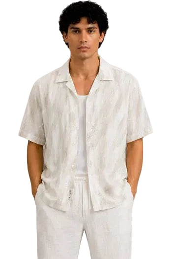 Abstract Brushstroke Box Fit Shirt