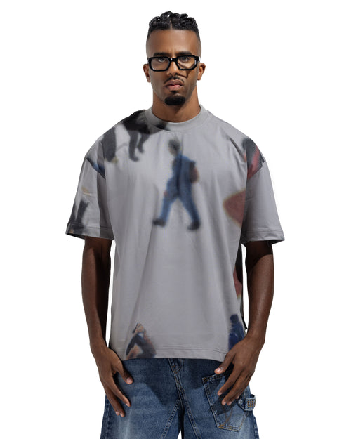 Box fit Mock Neck T-Shirt