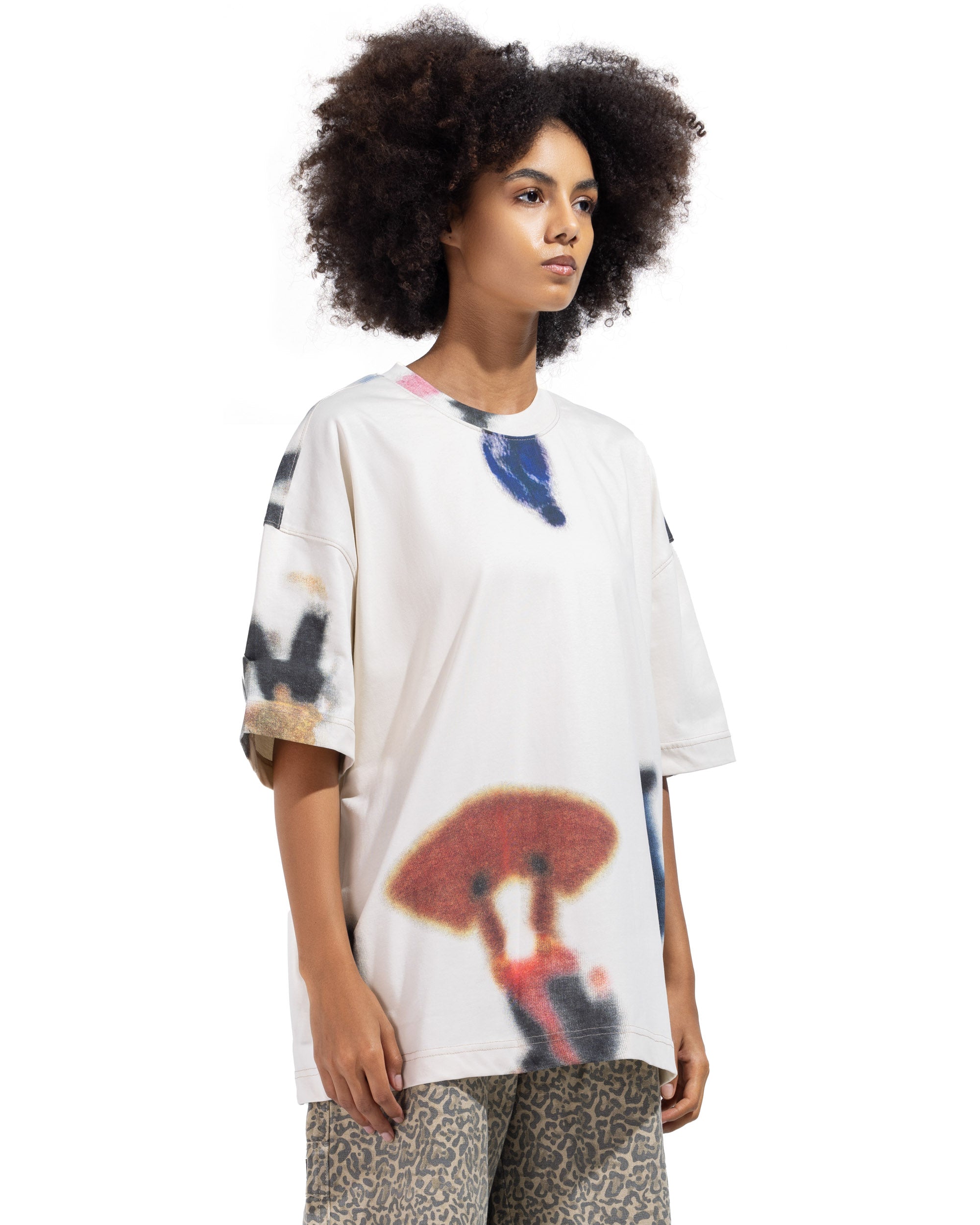 Box fit Mock Neck T-Shirt