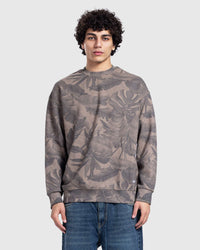 Brown Patterned Crewneck