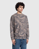 Brown Patterned Crewneck