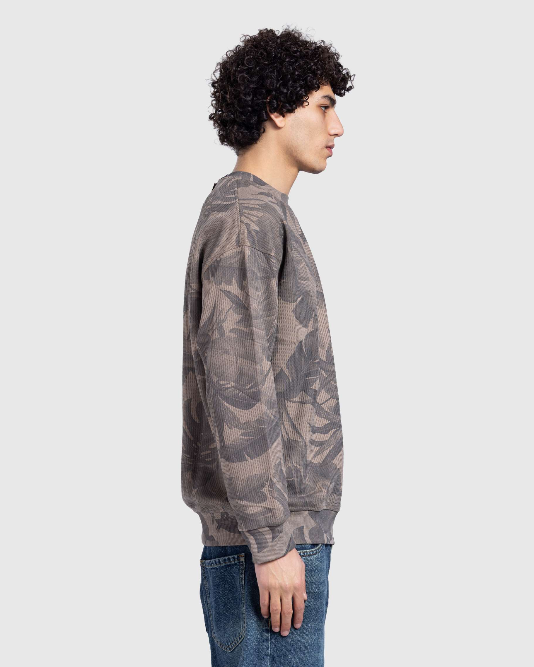 Brown Patterned Crewneck