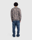 Brown Patterned Crewneck