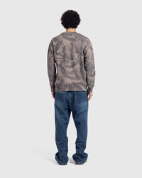 Brown Patterned Crewneck