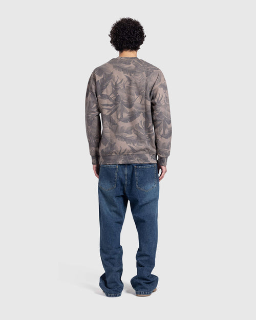 Brown Patterned Crewneck