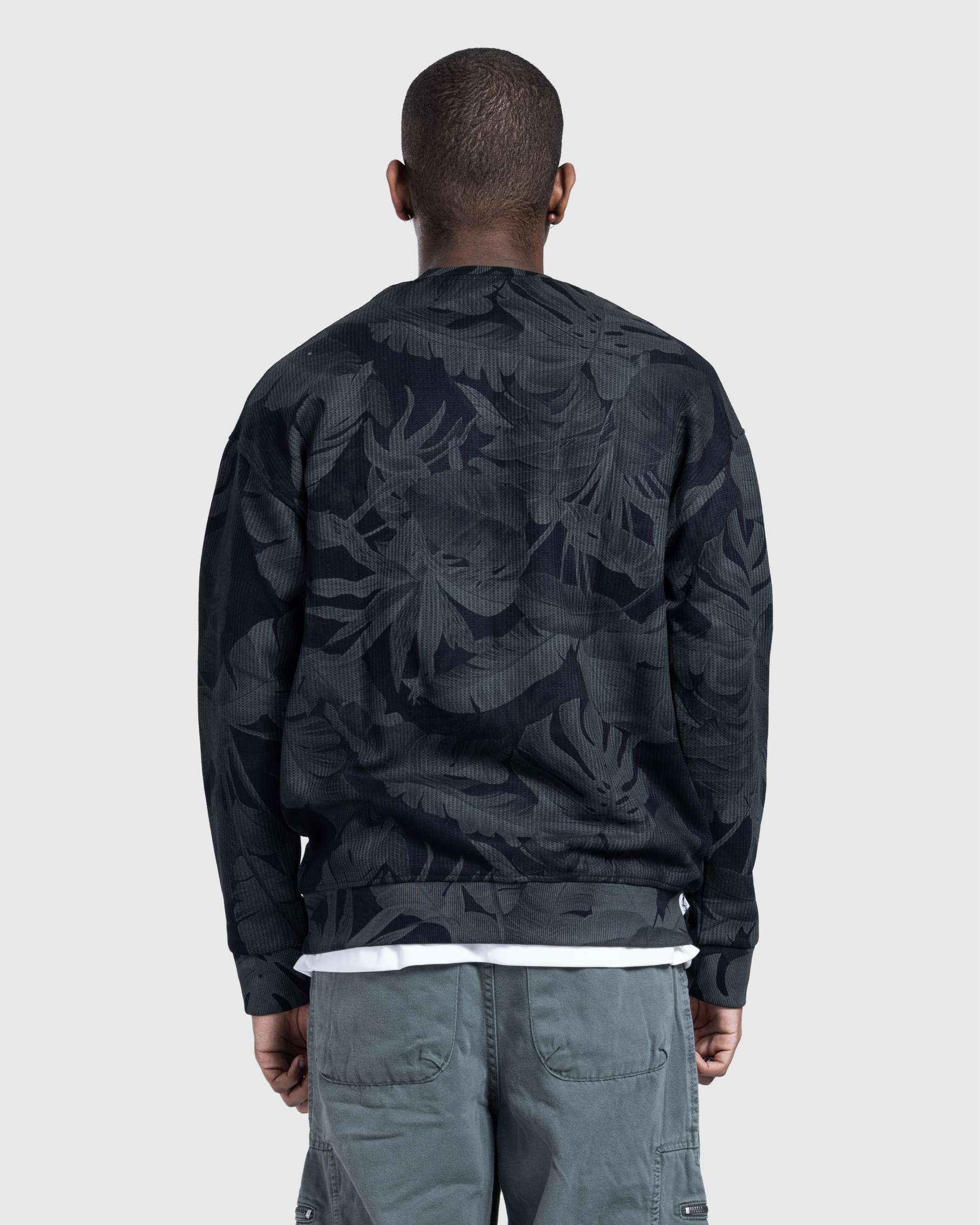 Dark Leaf Print Sweatshirt