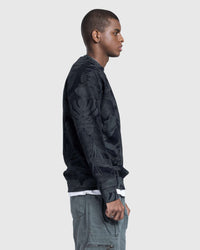 Dark Leaf Print Sweatshirt