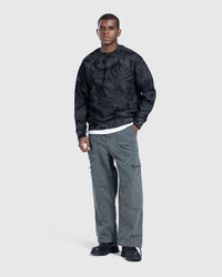 Dark Leaf Print Sweatshirt