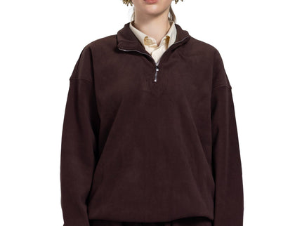 CATCH Brown Half-Zip Sweat Set