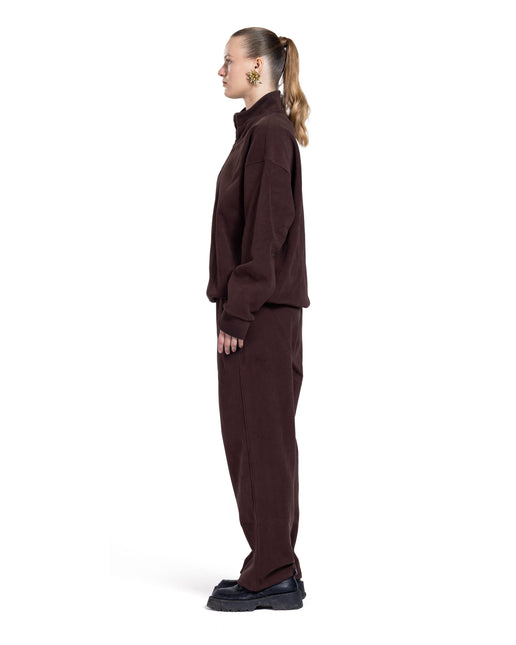 CATCH Brown Half-Zip Sweat Set