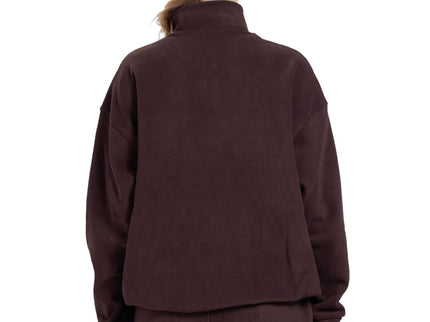 CATCH Brown Half-Zip Sweat Set