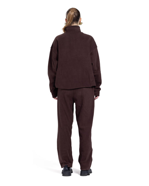 CATCH Brown Half-Zip Sweat Set