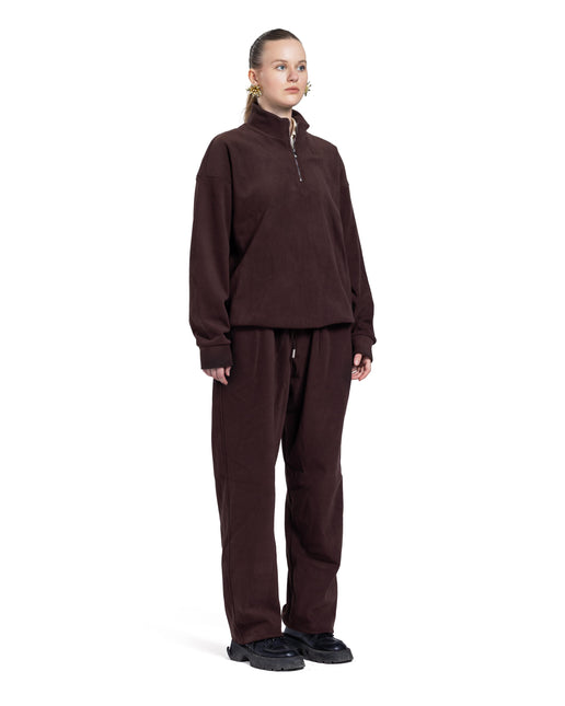 CATCH Brown Half-Zip Sweat Set