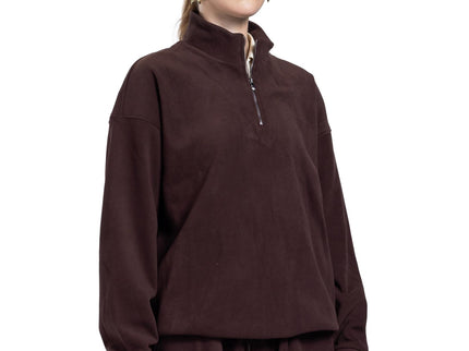 CATCH Brown Half-Zip Sweat Set